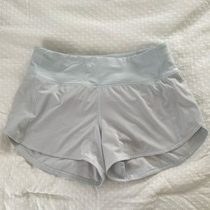 Lululemon light blue speed shorts
